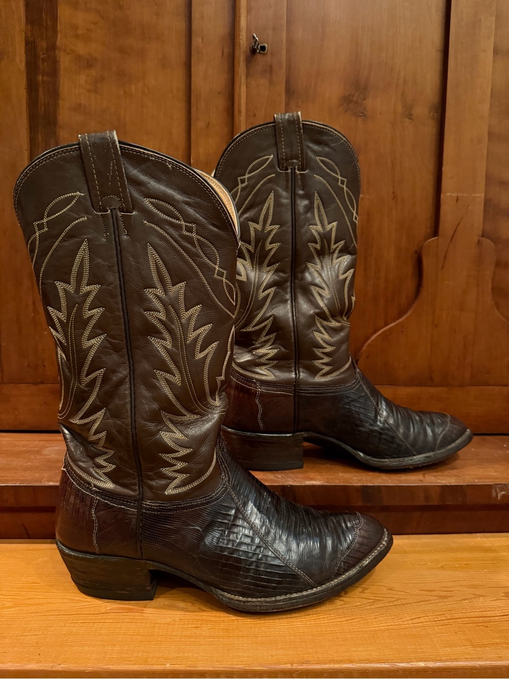 Nocona 9078 Genuine Exotic Lizard Cowboy Boots Size 9EEE